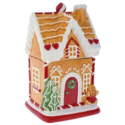  GINGERBREAD CHRISTMAS CERAMIC COOKIE JAR 16Χ14Χ27CM