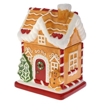  GINGERBREAD CHRISTMAS CERAMIC COOKIE JAR 13X11X19CM