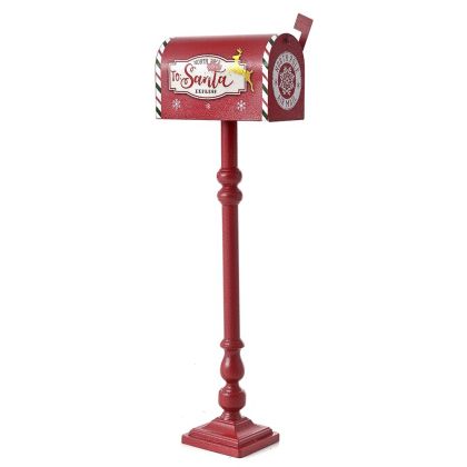 ЧЕРВЕНА МЕТАЛНА ПОЩЕНСКА КУТИЯ XMAS MAILBOX 33Χ18Χ100CM