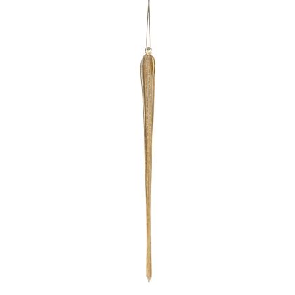  GOLD GLASS  STALACTITE ORNAMENT 29CM SET 3