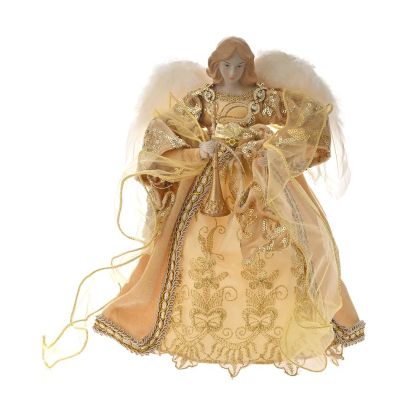  XMAS GOLD ANGEL TREE TOP 40CM