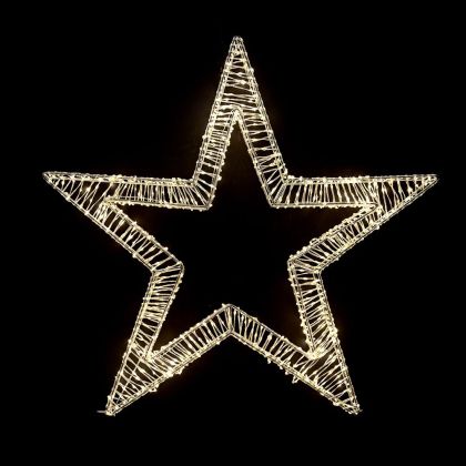 STANDING STAR 78X12X78 CM WITH 1200 WARM WHITE LED LIGHTS IP44