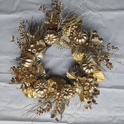  XMAS CHAMPAGNE WREATH 60CM