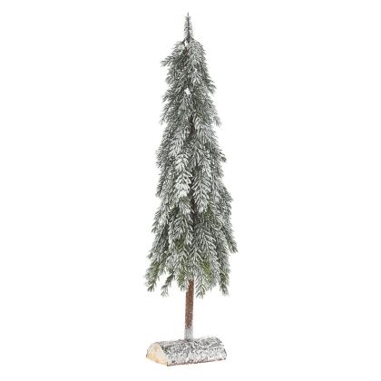  SNOWY TREE ON WOODEN BASE 75CM