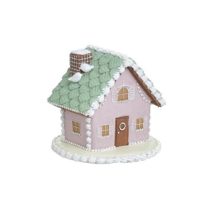 Декоративна къщичка в розово/светлосиньо 13x13x12 см