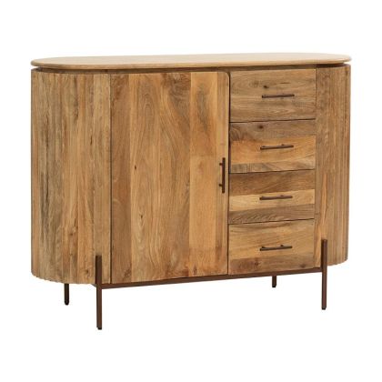 1 DR 4 DWR CABINET BAC-AW0993 IN MANGO WOOD