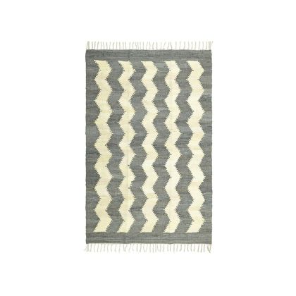 Памучен килим цвят сив/кремав 120X180