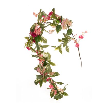 ARTIFICIAL PINK HYDRANGEA GARLAND 150CM