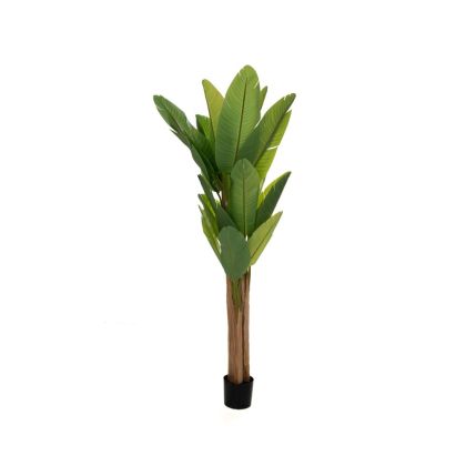 ARTIFICIAL RAVENALA PLANT WITH 20 LEAVES IN PLASTIC POT D18X20CM