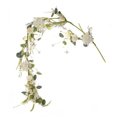 ARTIFICIAL WHITE DAHLIA GARLAND 150CM