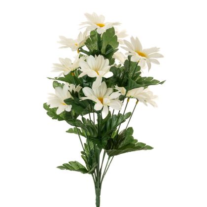 ARTIFICIAL WHITE DAISY X14 BOUQUET 35CM