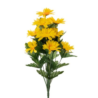 ARTIFICIAL YELLOW DAISY X14 BOUQUET 35CM