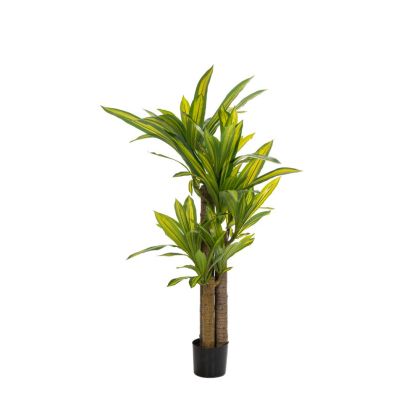 ARTIFICIAL YUCCA PLANT IN BLACK PLASTIC POT 130CM