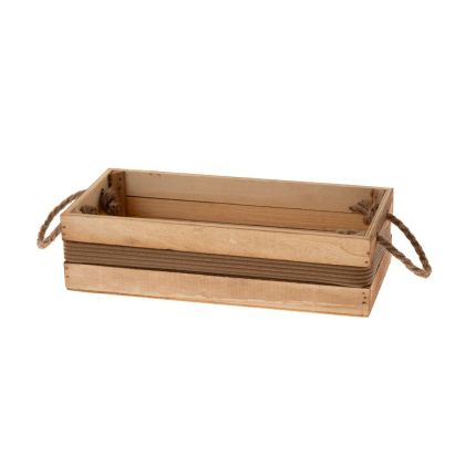 Дървена кутия за съхранение 28x13x8 см