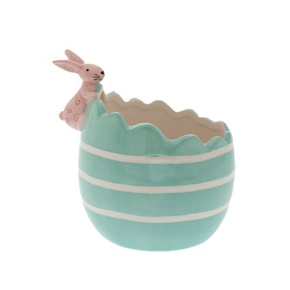 CERAMIC MINT GREEN EGG BOWL 14X12X14CM