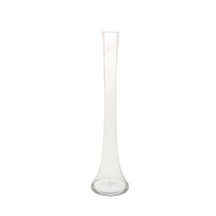 Прозрачна стъклена ваза, 10x40см