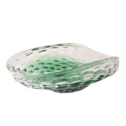 Декоративно стъклено плато в прозрачно-зелено, 46.5x35.5x15см