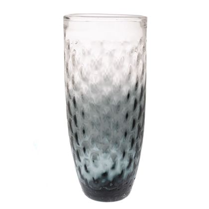 Декоративна стъклена ваза в прозрачно-черно 25.5x61см