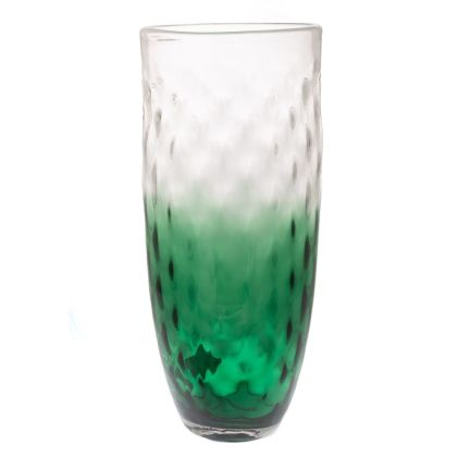 Декоративна стъклена ваза в прозрачно-зелено 25.5x60см