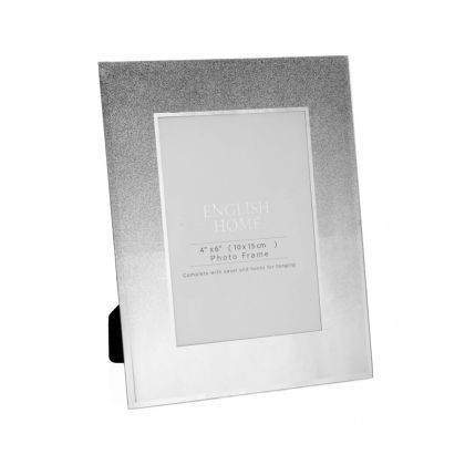 DECO SILVER GLASS PHOTO FRAME 10x15CM