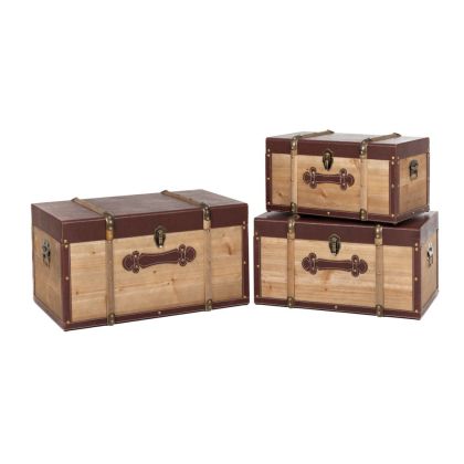 Дървени кафеви кутии сет 3бр 64x39x34CM/56x34x30CM/48x29x23CM