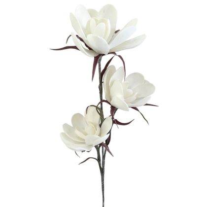 FOAM ARTIFICIAL FLOWER x3 WHITE - 20x100cm 6/36BOX