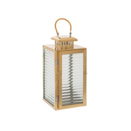 GOLD METAL LANTERN 14X15X30CM