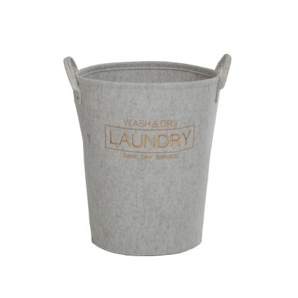 GREY FELT LAUNDRY BASKET 44X52CM