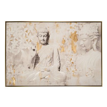 Маслена картина принт на богата тема и златна рамка 122.5x4.5x82.5 см