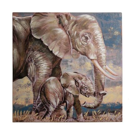 Маслена картина принт слонове 100x3x100 см