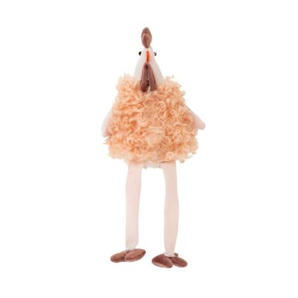 POLYESTER CHICKEN WITH LONG LEGS 14X31CM