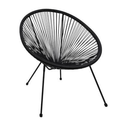 Градински стол Culture черен цвят RATTAN 70x72x83cm