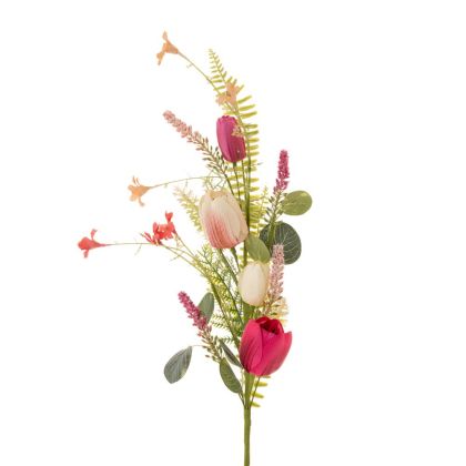 Букет изкуствени цветя с лалета 70см