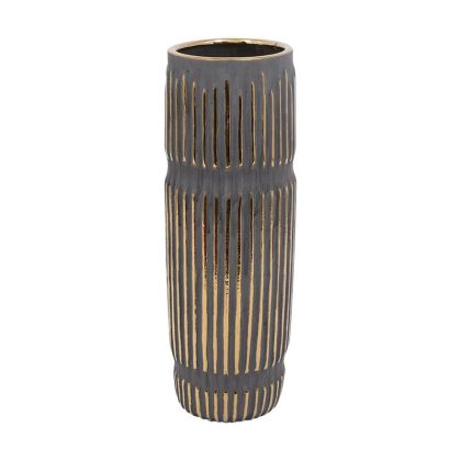 CERAMIC VASE 20034 GOLD COLOR 13x13x42cm