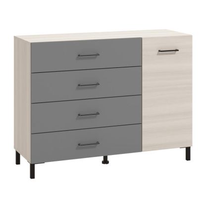 COMOTA-DRAWERS NUBIA 2K4F SURFSIDE-GRAY GRAPHITE 115.5x41.5x87cm