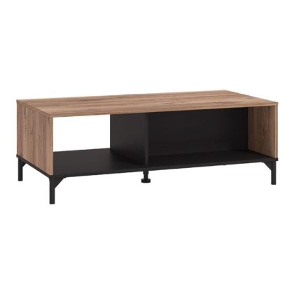 CORSICA FLAGSTAFF OAK-BLACK COFFEE TABLE 120x60x45cm