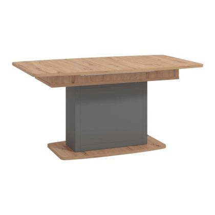 DINING TABLE VALENCIA GRAY GRAPHITE-ARTISAN OAK-GRAY MAT 160x91.5x78cm