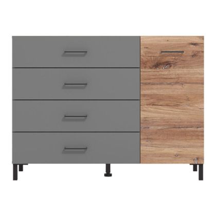 DRAWER NUBIA 2K4F FLAGSTAFF OAK-GRAPHITE GRAY 115.5x41.5x87cm