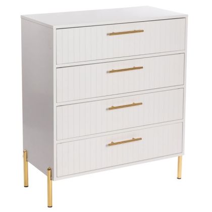 FINO Drawer Chest (4-D) 83x43x94cm White