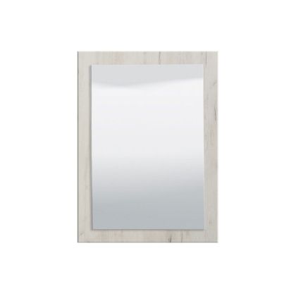 Стенно огледало KENT с рамка от меламин цвят бял дъб 67x2x91.5cm
