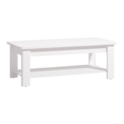 JERSEY COFFEE TABLE WHITE-WHITE HIGH GLOSS FOIL 124x60x45cm