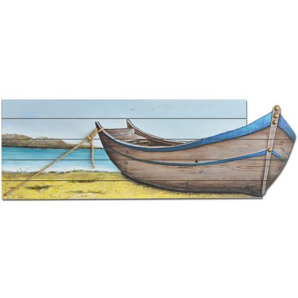 Картина платно лодка (3D) 50x150 см