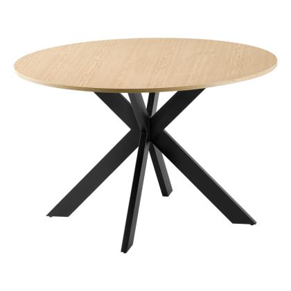 Kitchen table Jeston pakoword MDF sonoma-black metal leg D120x75cm