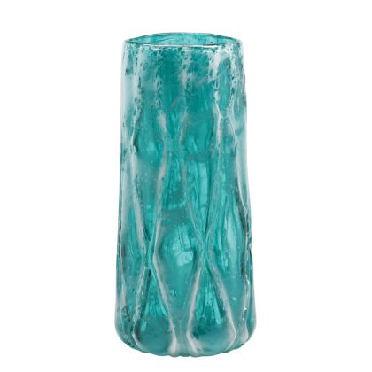 LARGE SEA TURQUOISE GLASS VASE - Φ18x38.5cm