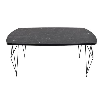 LIVING ROOM TABLE Diamond BLACK MARBLE 100x66x42cm