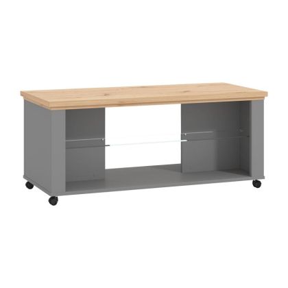 LIVING ROOM TABLE VALENCIA GRAPHITE GRAY-ARTISAN OAK-GRAY MAT 114.5*50.5*49cm