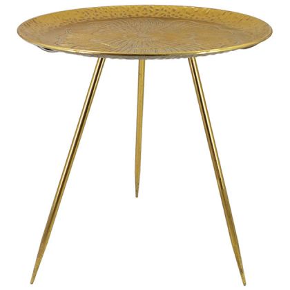 METAL DISC-TABLE GOLD ROUND Φ54.5x57.5cm