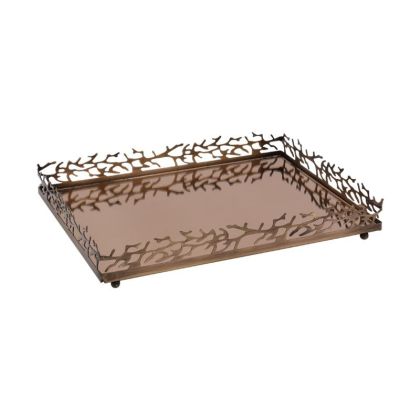 METAL DISK WITH MIRROR Dalli BRONZE COLOR 40x30x5cm