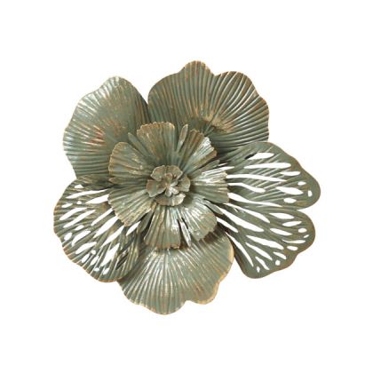 METALLIC WALL DECOR - OIL FLOWER 44.5x41x7cm