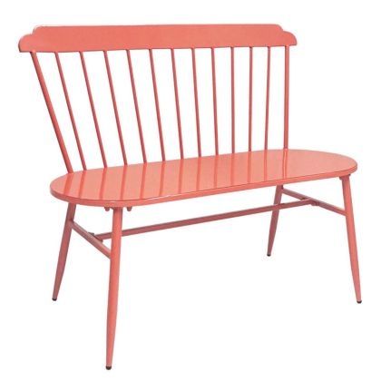 PEACH METAL BENCH - 100x52x87cm